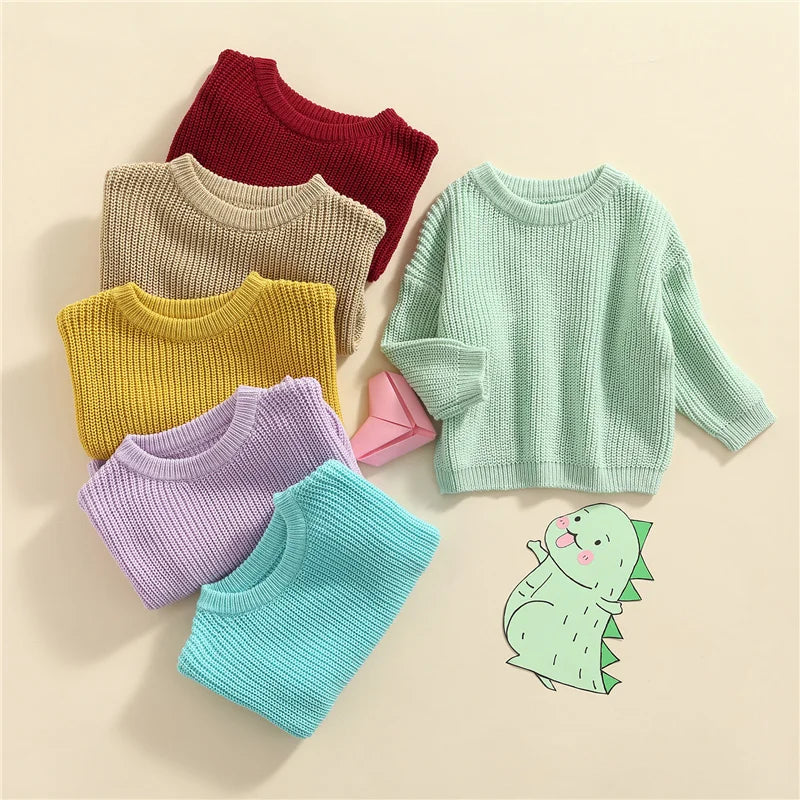 Cool colored knitted sweaters