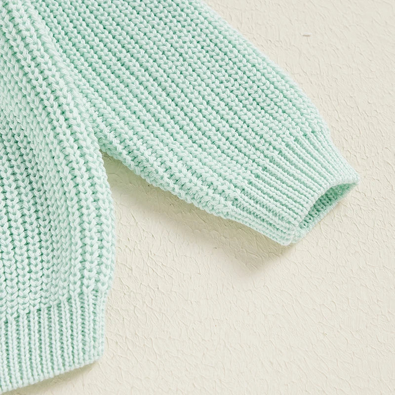 Warm colored knitted sweaters