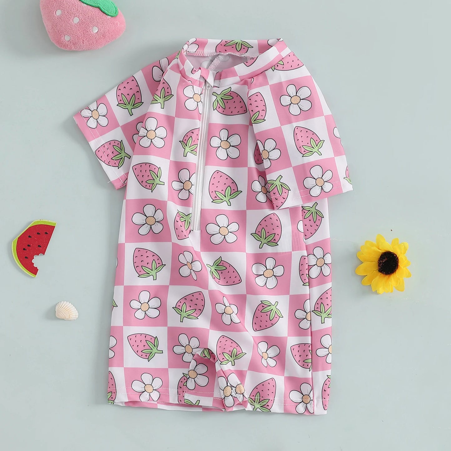 Strawberry Picnic swim suit