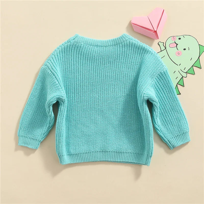 Warm colored knitted sweaters