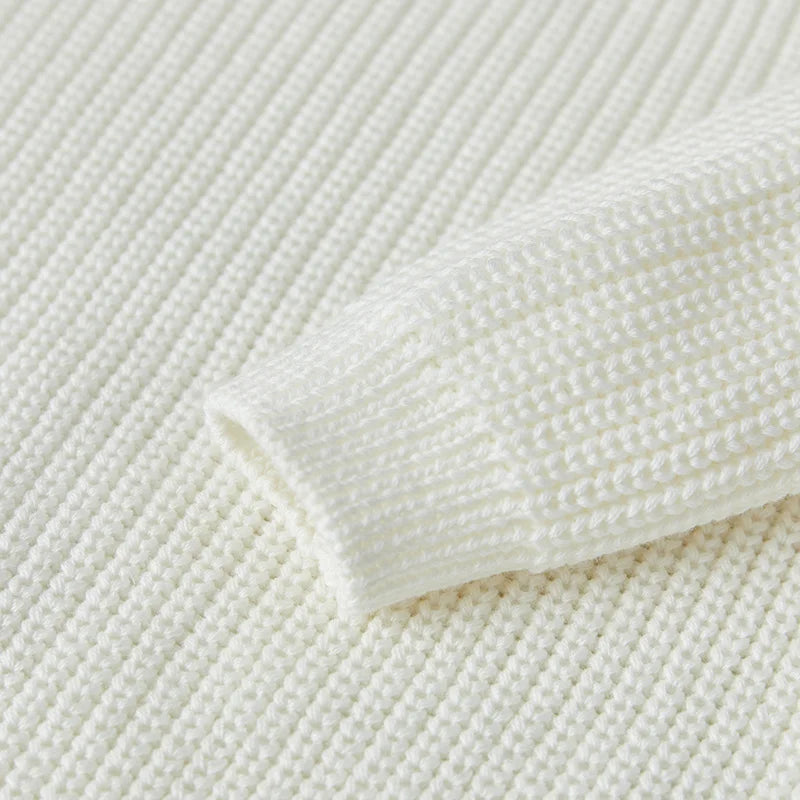 Warm colored knitted sweaters