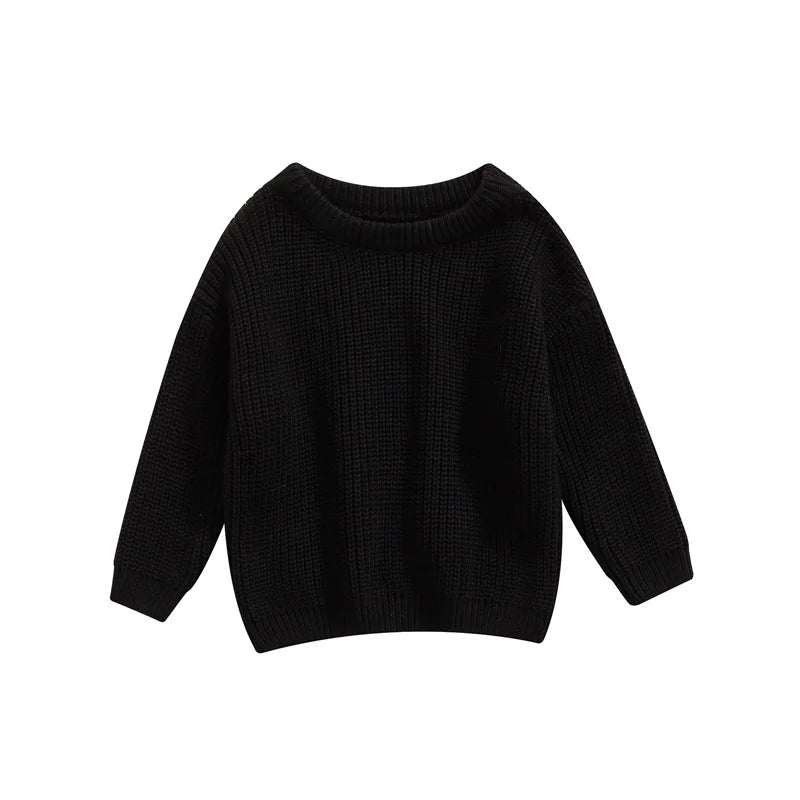 Warm colored knitted sweaters