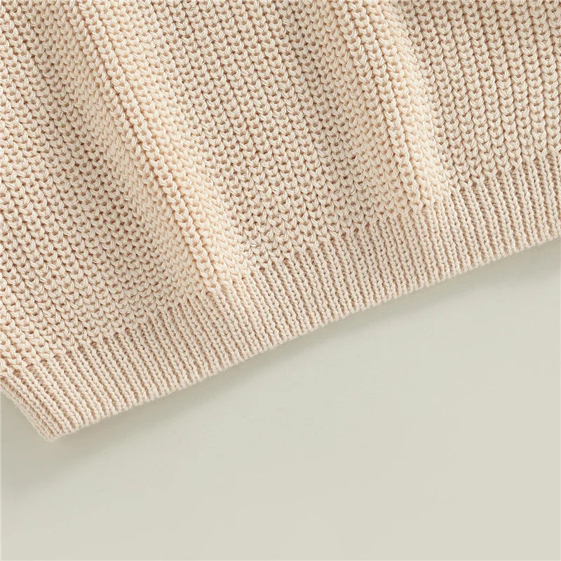 Warm colored knitted sweaters