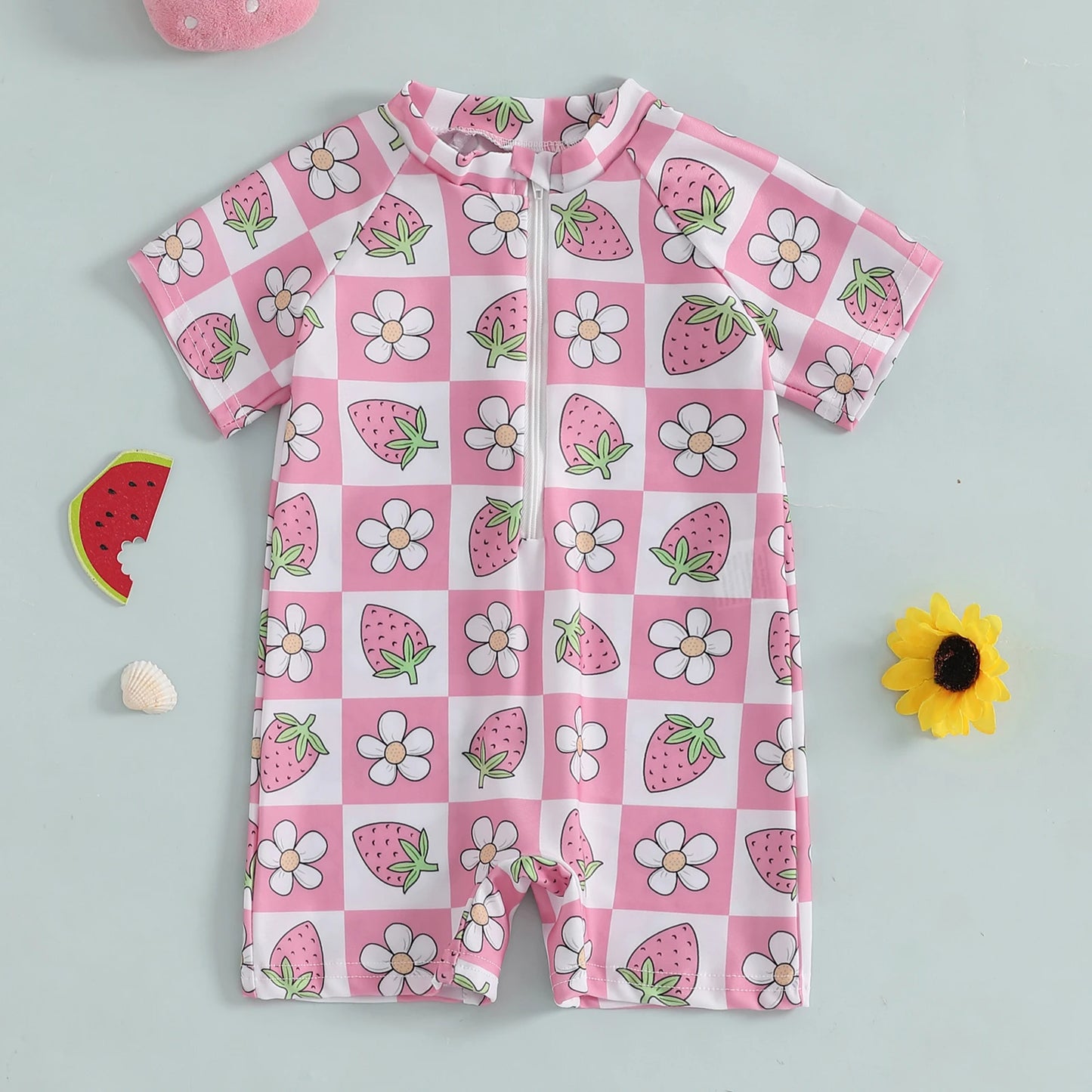 Strawberry Picnic swim suit