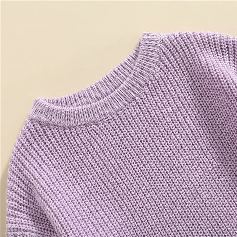 Warm colored knitted sweaters