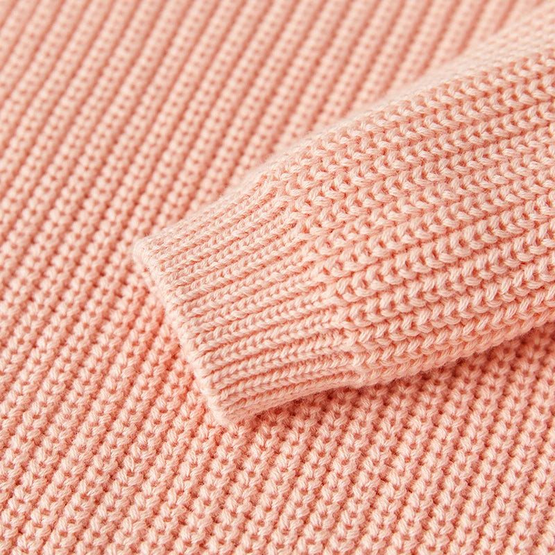 Warm colored knitted sweaters