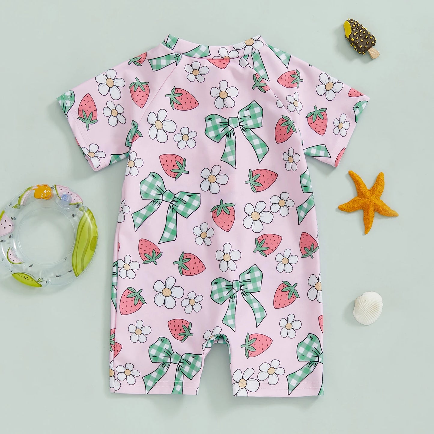 Strawberry garden swim suit