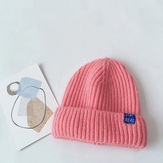 Stay real beanie -Pink-