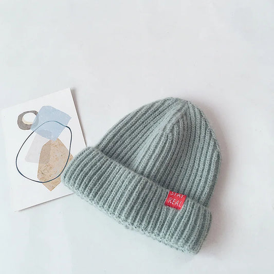 Stay real beanie -Gray-