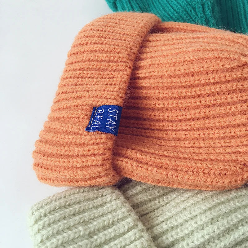 Stay real beanie -Orange-