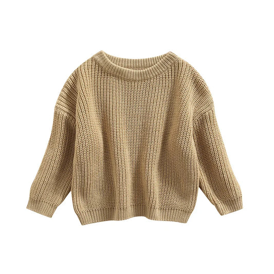 Neutral colored knitted sweaters